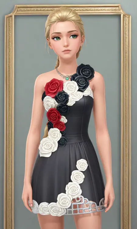 The Sims 3 Rose Dress