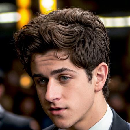 face closeup portrait of davidhenrie person using a tuxedo, in blade runner, professional photography, high resolution, 4k, 50mm,  close portrait, kodakvision500t,  <lora:davidhenrie_6120:1>