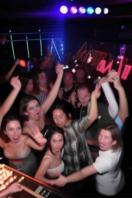 bay2mix, party, flash photography