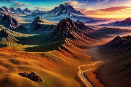 ((beautiful realistic detailed fantasy world landscape)), ((masterpiece, insane quality, hyperrealistic, photorealistic, highiest texture resolution, extremely detailed:1.2)), sharp image focus, epic, breathtaking, stunning composition, 32 bit color, depth of field, ((detailed scenery)), high texture resolution, 64k