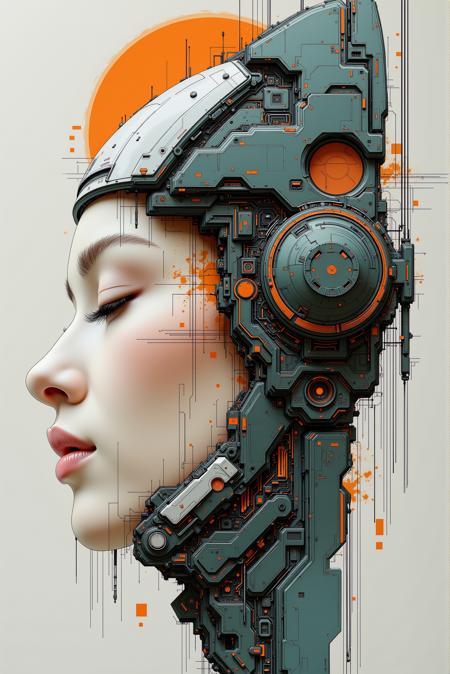 Illustration, sketch and blueprint Tech Sketch