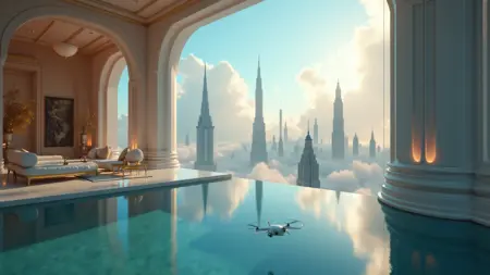 POV ON A FANTASY WORLDS IN THE CLOUDS [LORA] [FLUX]