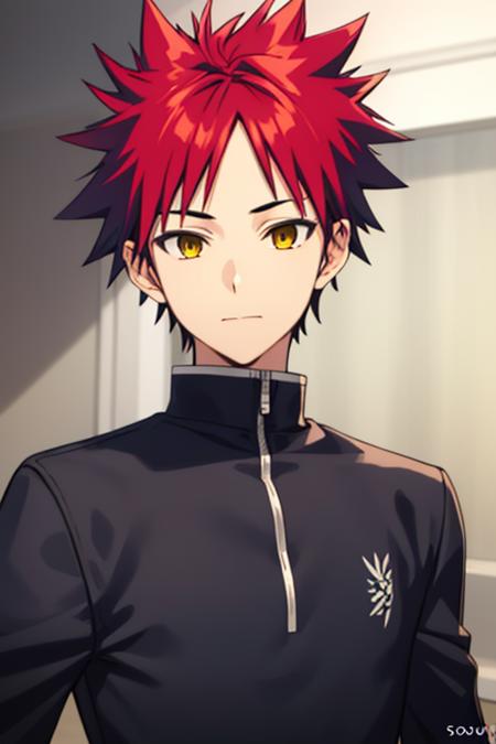 Sōma Yukihira Food Wars!: Shokugeki no Soma Anime Manga, Shokugeki no soma,  black Hair, manga png