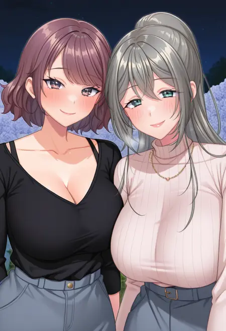 MILFs Kajiura Risa and Sonoda Shiho (Un Tabetarou / ANIM.teamMM) (IL)