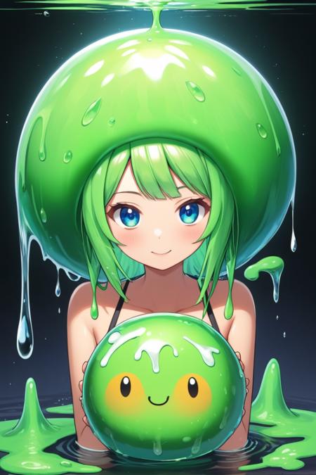 1girl, solo, slime girl