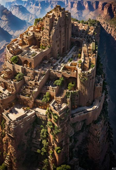 (The colonial city of the future, in the mist-filled Grand Canyon, on an unknown Earth-like planet, 2 moon on sky, Spaceship flight connects colonies, waterfulls:1.3), (Machu Picchu, a mountain settlement, incredibly spectacular:1.2), (Mario Botta:1.3), (avant-garde, future, reality, science fiction, photorealistic), (modern architecture:1.2), 
(Large Files, Ultra Realistic, 8K, 16k, FHD, HD, VFX, Perfect, Photography, composition, Architecture Sales Photography, Architecture Competition, Ultra High Resolution, Cinematography, High Resolution Image:1.1), (dramatic lighting, direct sunlight, ray tracing, clear shadow:1.2),  (real landscape:1.1), (blurred background:1.0), (urban background, more_details) ,
ac_neg1, great lighting, clear, hillscastel, extrusionbuilding, vertical