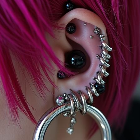 Heavily pierced ears Flux (v1.1) V1