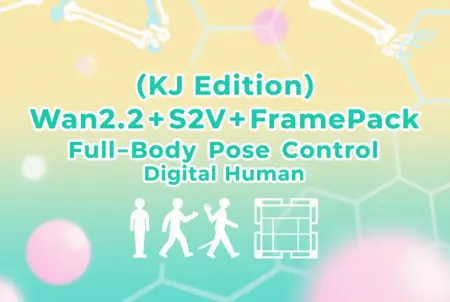 KJ Edition) Wan2.2+S2V+FramePack Full-Body Pose Control Digital Human