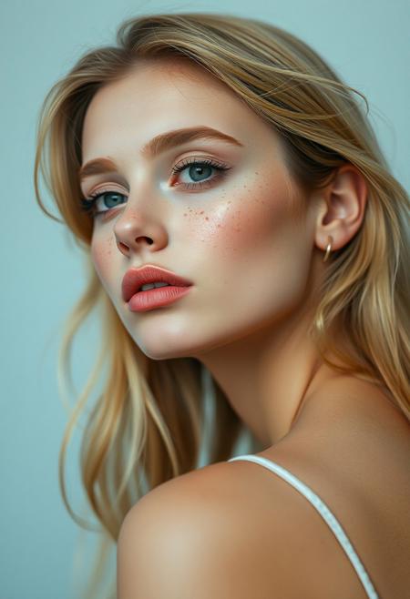 photorealistic, hd photography, cute woman, soft makeup, freckles