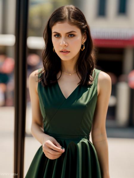Realistic photo of a beautiful 4l3x4ndr4d-v2 woman,  1girl, solo, looking at viewer, short hair, black hair, dress, jewelry, earrings, sleeveless, bag, black dress, english text, lips, cover, cover page, handbag, realistic, magazine cover, fashion, fake cover, manga cover, soft lighting, professional Photography, Photorealistic, detailed, RAW, analog, sharp focus, 8k, HD, DSLR, high quality, Fujifilm XT3, film grain, award winning, masterpiece<lora:4l3x4ndr4d-v2:1.0><lora:4l3x4ndr4d-v2:1.0>