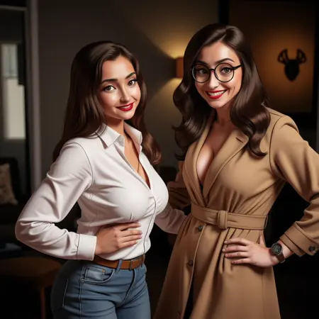 Tufos comic: Twin sisters "Paula & Pietra" (From Nerd Stallion) F1D + XL