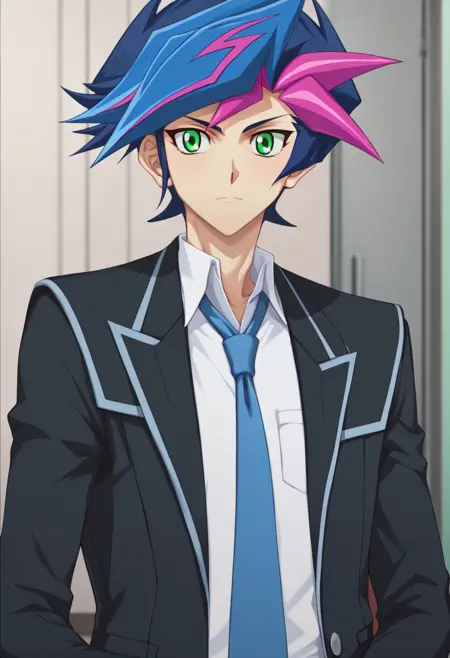 Yusaku Fujiki (藤木 遊作) / Playmaker (プレイメーカー) - Yu-Gi-Oh! VRAINS (遊☆戯☆王VRAINS) - (Pony) / (SDXL)