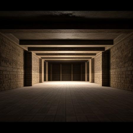 3d render, best quality, underground bunker,