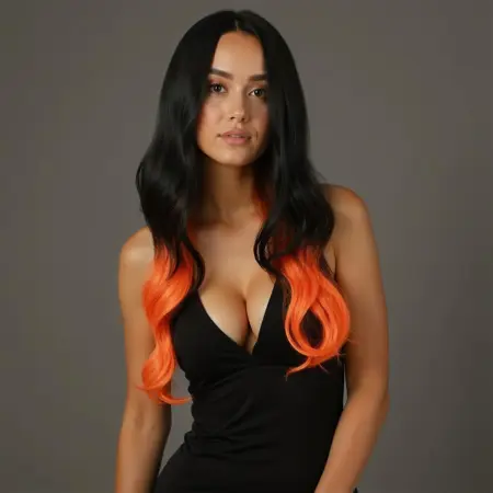 Black and Orange Hair