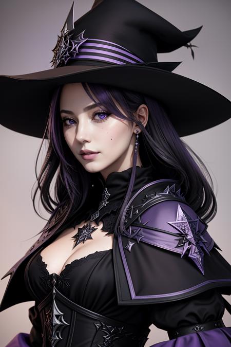 ((Masterpiece, best quality)), edgQuality,
edgBlkMage, a woman in a purple hat and dress , wearing edgBlkMage <lora:edgBlackMage:1>