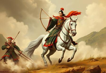 Qin Liangyu (1574–1648), Chinese general leading the White Cavalry defend the northeastern border for the Ming dynasty.
Qin Liangyu was born  ethnic Miao parents. She trained in the martial arts from an early age and was an excellent mounted archer who often practiced archery with her brothers.
I In 1613, her husband was arrested because he offended a court eunuch and he died in prison. At his death, Qin Liangyu took over his post, and those under her command were known as the White Cavalry. In 1620, she was accompanied by her brothers as they rushed to the northeastern frontier to help the Ming military effort in Shenyang. Qin Liangyu was the only female general to be officially listed in the biographies of generals of Chinese dynastic historical accounts, recognized for her loyalty and bravery.