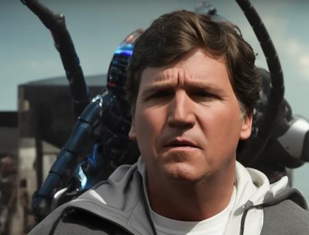 tuckercarlson person, in a movie (((scene with a robot))). Compassionate,Empathetic,