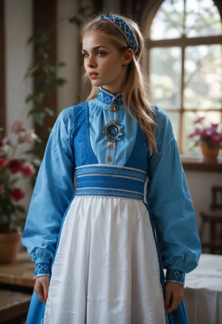 Bunad Dress (traditional Norwegian female dress)