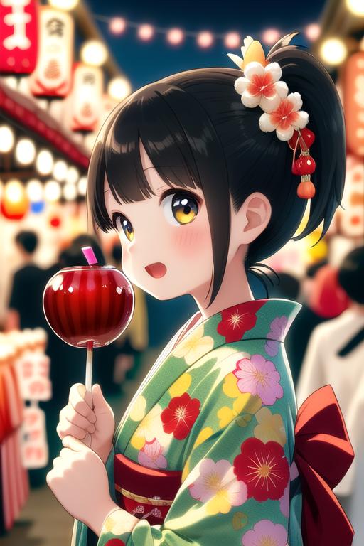 Festival market and candy apples image by Yumakono