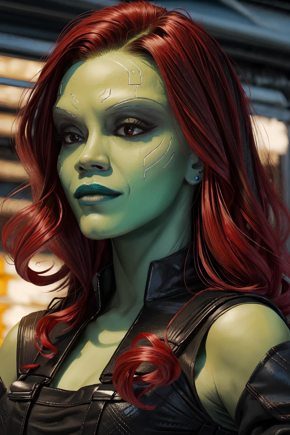 Zoe Saldana as Gamora from Guardians of the Galaxy (Lora) image by BoomAi