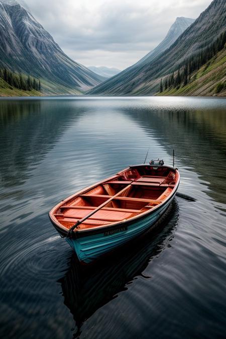 masterpiece, best quality, ultra-detailed, realistic, 8k, RAW photo, distant-view, (fisherman fishing on small boat in the middle of the lake, small fish were flying on the water around the fisherman:1.37), award winning realistic photography, morning, a bit cloudy, scenery photography, perfect shadow, perfect natural lighting, rich colors, perfect composition, perfect colors, flawless complexion photo, perfect intricate detailed, lakes, surreal, lifelike, real life scenery photo, top quality, trending on artstation, meadows, glitter, prettiest landscape, all kinds of flowers, fantastic, stunning, outstanding, breathtaking beautiful nature photo, out-of-this-world scenery, perfect reflection on water, depth of field,