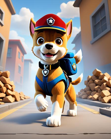 breathtaking <lora:FF-Style-MidJ-NEW-Week3:1> paw patrol - screenshot thumbnail, rubble!!, paw patrol, rubble, official art, fan art, hq artwork, thunder, a still of a happy, promotional art, promotional still, official illustration, february), official concept art, smokey, a hyper realistic, trooper, official artwork, simba, super realisticâ, textless, nickelodeon, dusty, promo still, nbc . award-winning, professional, highly detailed