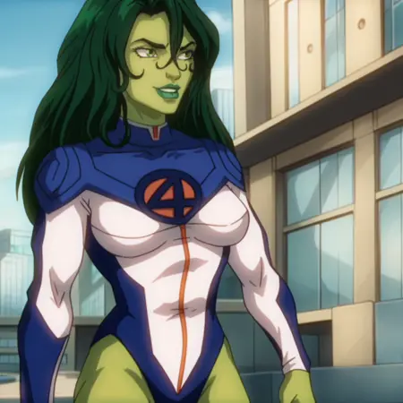 She Hulk (Fantastic Four: World's Greatest Heroes) - LoRA PonyXL [NSFW Support]