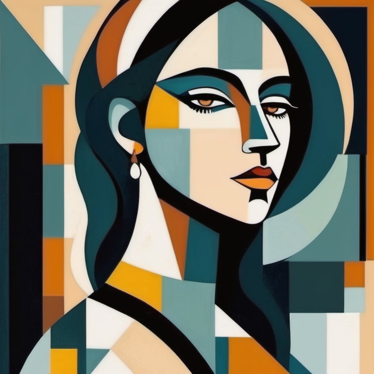 Picasso cubism art of a woman,subtle colors, minimalist, faint,  isxmerced,   <lora:ismerced_juggerX_xl_2_wocap_merger_6_9...