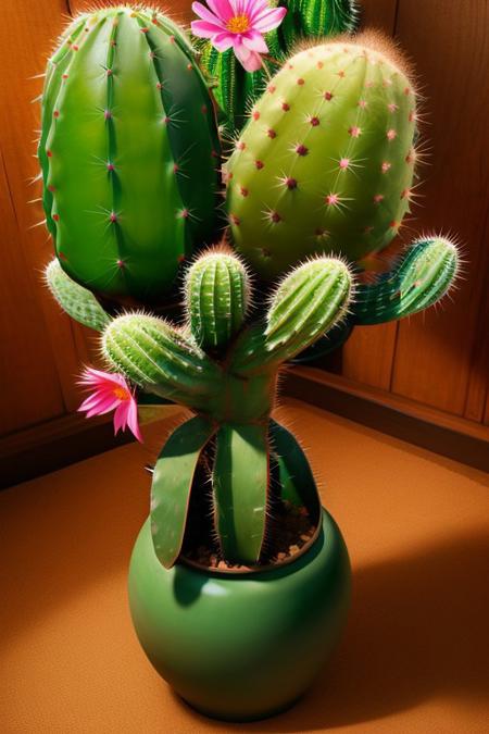 Cute (massive huge eyed), (cactus), solo, spring, 4k, high detail, high quality, realistic, full body,