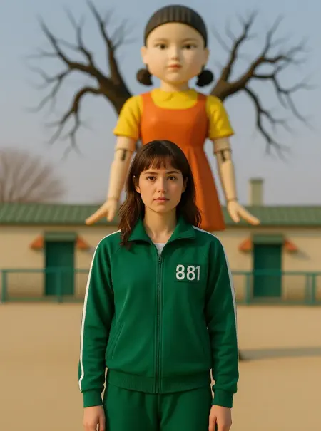 In the style of Squid Game