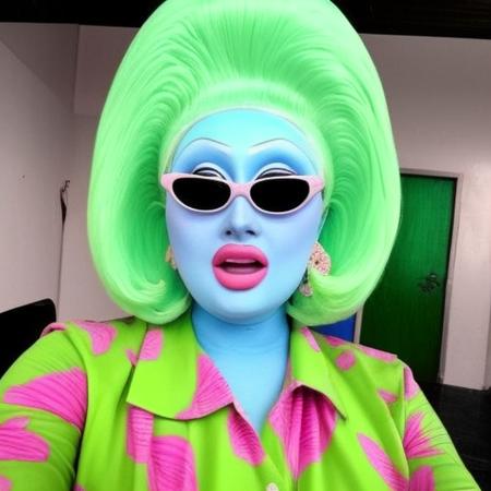 junobirch drag queen wih green skin