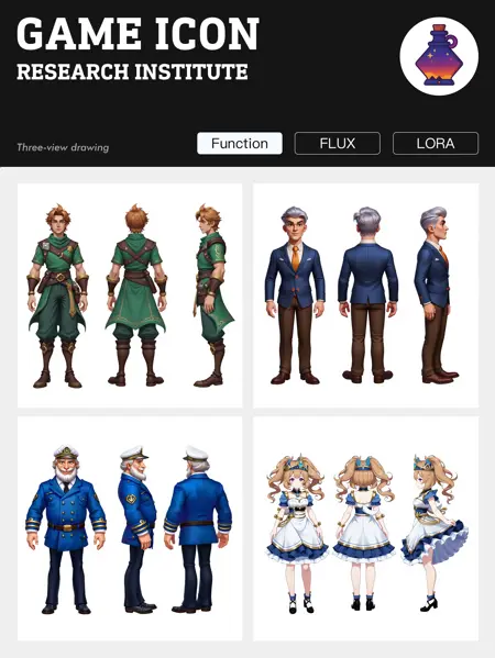 gmic icon_kontext Three-view drawing