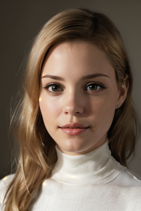 LeslieBibb, portrait, ((1960s photograph, turtleneck, 1960s hair, 1960s London))