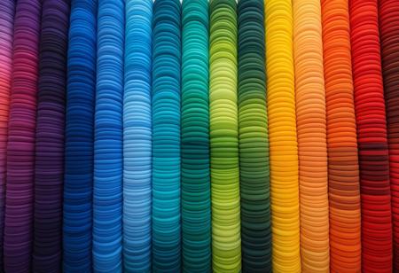 50 layers of color, each layer a different color,