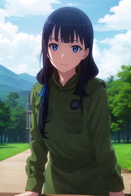 marikurokawa, <lora:mari kurokawa s1s2-lora-nochekaiser:1>,
mari kurokawa, long hair, bangs, blue eyes, black hair, ribbon, hair ribbon, blue ribbon, hair over shoulder, smile,
BREAK uniform, military, military uniform, helmet, sleeves rolled up, headset,
BREAK outdoors, forest, nature, sun, sky, clouds, trees, grass,
BREAK looking at viewer, (cowboy shot:1.5),
BREAK <lyco:GoodHands-beta2:1>, (masterpiece:1.2), best quality, high resolution, unity 8k wallpaper, (illustration:0.8), (beautiful detailed eyes:1.6), extremely detailed face, perfect lighting, extremely detailed CG, (perfect hands, perfect anatomy),