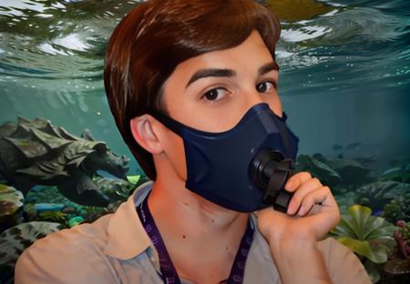 mat_pat underwater wearing mask