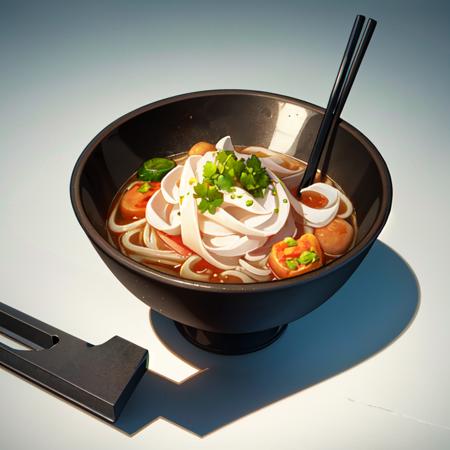 Game icons, {masterpiece}}, {A bowl of noodles}, solid color background, {3D rendering 2D, blender cycles, Volumetric light}, icon_pxv game hangV0.0.1