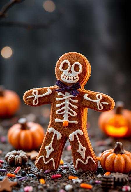 Gingerbread man hallowen skeletor