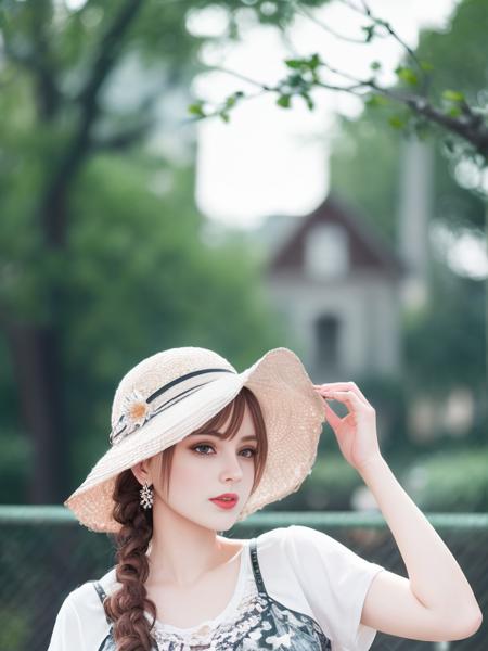 realistic,High detail, 8k resolution, ultra high resolution, best quality,depth_of_field, blurry_background, photo_background, solo, outdoors, blurry_foreground, day, naturestanding,stunningly beautiful,mature female,full body,