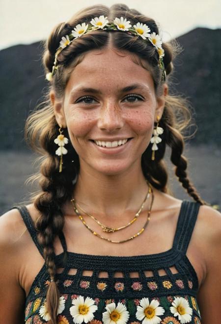 Super Closeup Portrait, Polaroid Style, Low Tone colours, Innocent looking 70s Hippie Woman, Freckles, Smiling, See through Summer flowers Dress, presented like an ancient egypt pharaoh carved in black sand Stone, Super Closeup Portrait, skinny Excited Blushed native American Woman in Striped knitted full bodysuit, braided Bangs haircut, freckles, pureerosface_v1, serious Look, offering Herself
very detailed, hd, RAW photograph, masterpiece, top quality, best quality, official art,highest detailed, atmospheric lighting, cinematic composition, complex multiple subjects, 4k HDR, vibrant, highly detailed, Leica Q2 with Summilux 35mm f/1.2 ASPH, Ultra High Resolution, wallpaper, 8K, Rich texture details, hyper detailed, detailed eyes, detailed background, dramatic angle, epic composition, high quality , (8k, RAW photo, highest quality), hyperrealistic,