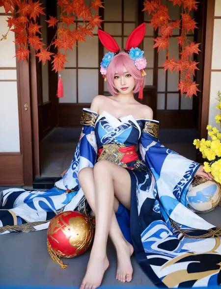 NSFW WAN2.2 T2V Kimono big breasts coser red hair
