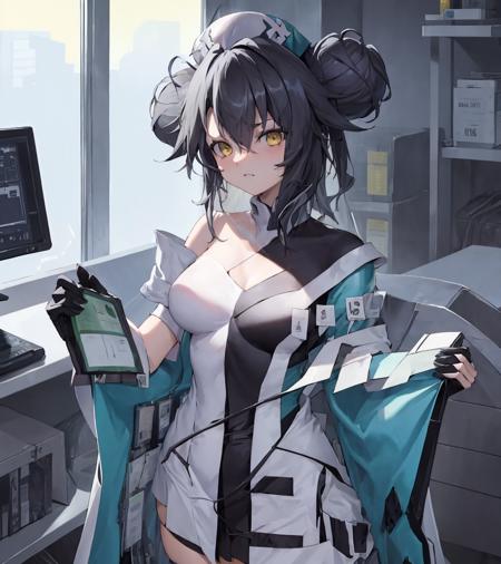 (AgentSF:1.2), nurse cap, infirmary, pa15florence, double bun, black hair
<lora:AgentSF:1>  <lora:PA15Florence_Costume:1>