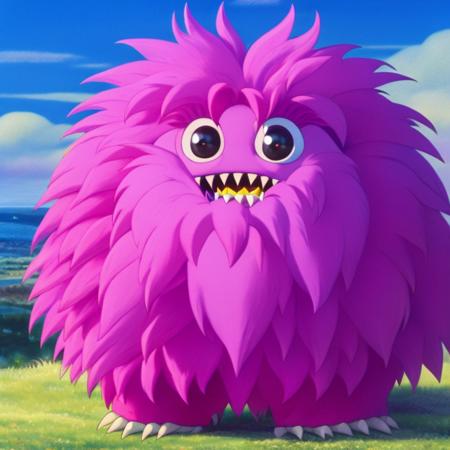 A pink fluffy monster, StdGBRedmAF, Studio Ghibli
<lora:StdGBRedmAF21Config4WithTEV2:1>