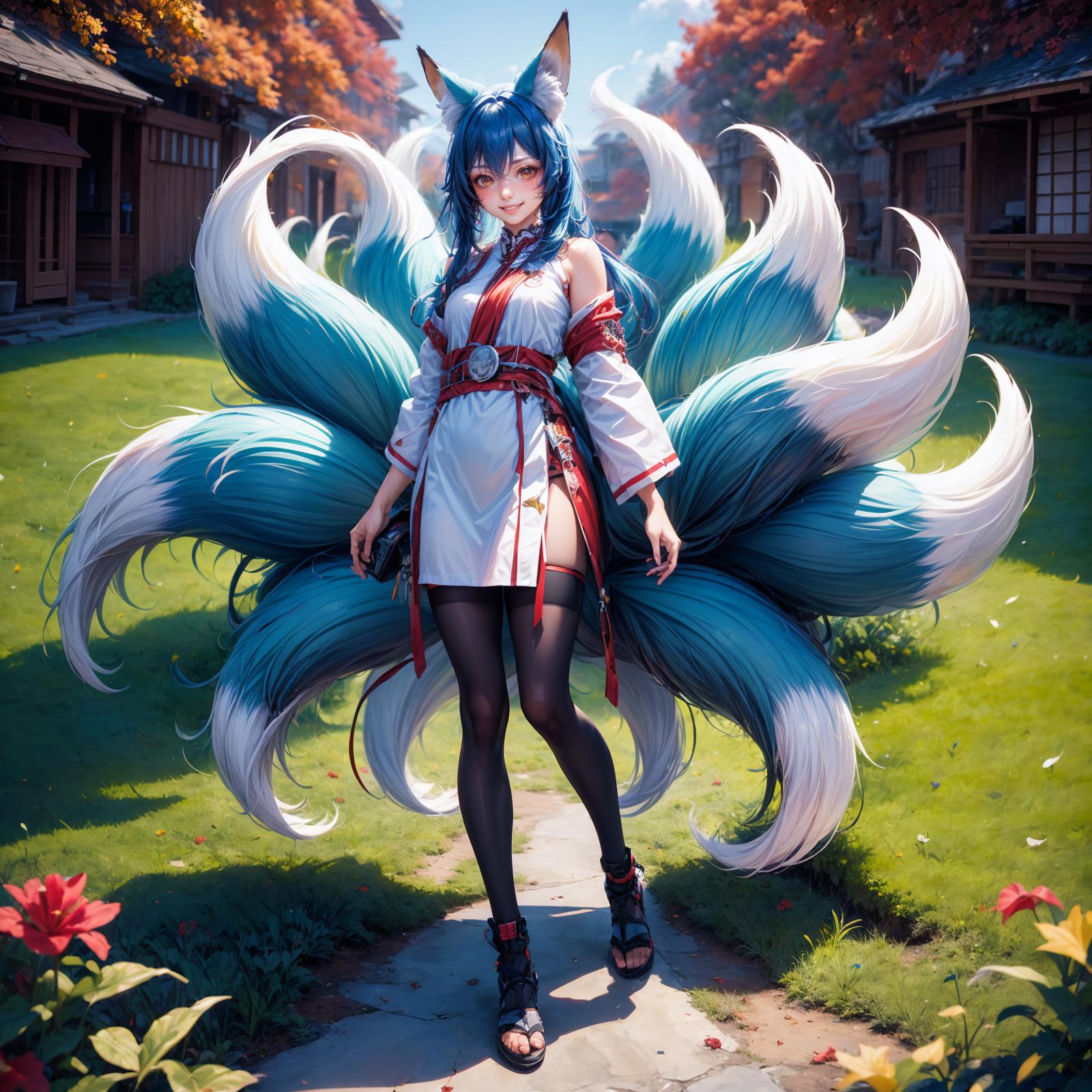 九尾狐女孩 Nine tailed Fox Girl image by wrs11