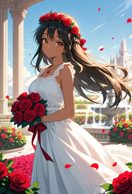 Anime Style Rose Garden