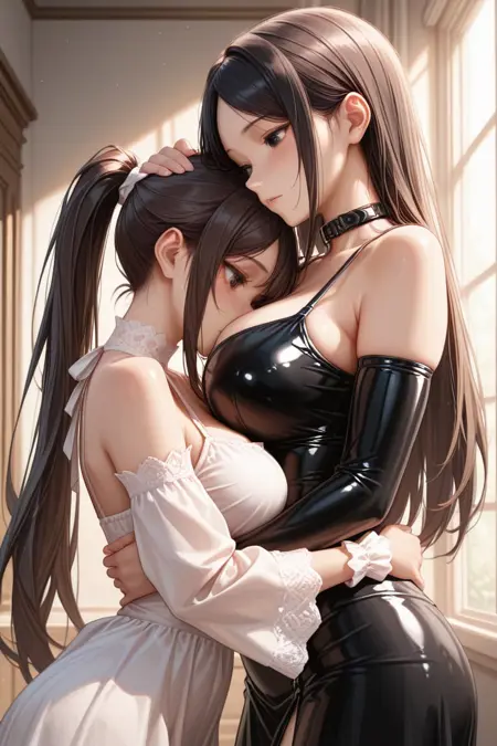 Face on breasts, Face between breast