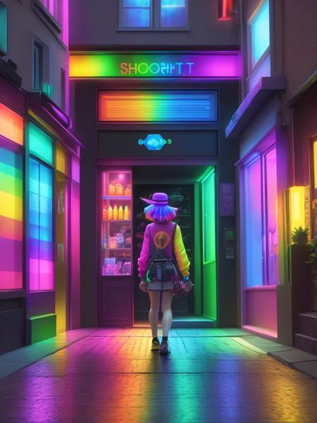 <lora:SpectrumAI-000002:1> SpectrumAI street shop