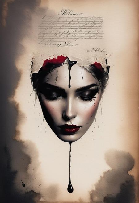 RAW profile photo, close-up, dark atmosphere, masterpiece, cinematic film still of a blonde beautiful woman, detailed eyes,eyeliner, darkred lipstick, black lace turtleneck dress, tack sharp focus on eyes, Sensual, lustful, seductive,  intricate, ultra detailed, 8k, <lora:MS_DitavT_V1_32:0.6>