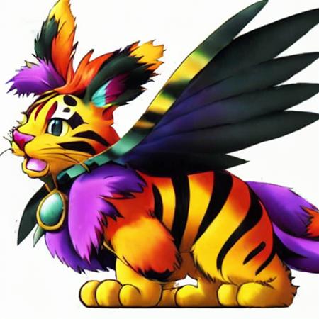 Perfectly-centered portrait of a effeff9 creature tigger with shining scales descending from heaven, concept art