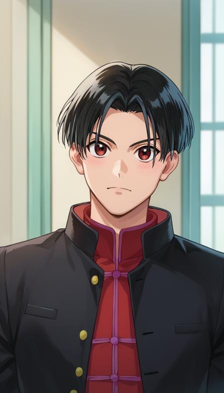 matakara asamine,blue hoodie,gakuran,school uniform,open clothes,armband,single earring, arajin tomoshibi,gakuran,school uniform,open clothes,(red tangzhuang:0.4) zabu,earring, black jacket,armband,clothes around waist,print shirt, zabu,earring, purple t-shirt,clothes around waist,print shirt, komao,armband,school uniform,gakuran,plaid skirt,yellow skirt,short twintails,(white shirt:0.7),print shirt,